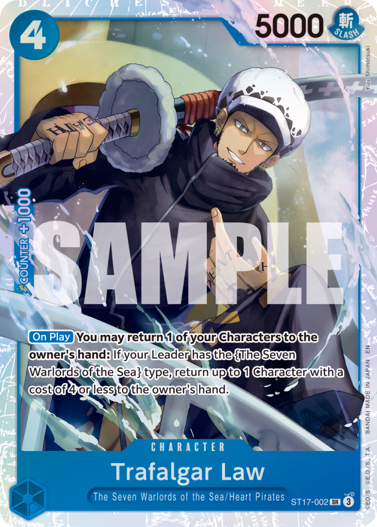 Trafalgar Law (Alternate Art) One Piece card (ST17-002, Premium Booster -The Best- Vol. 2)