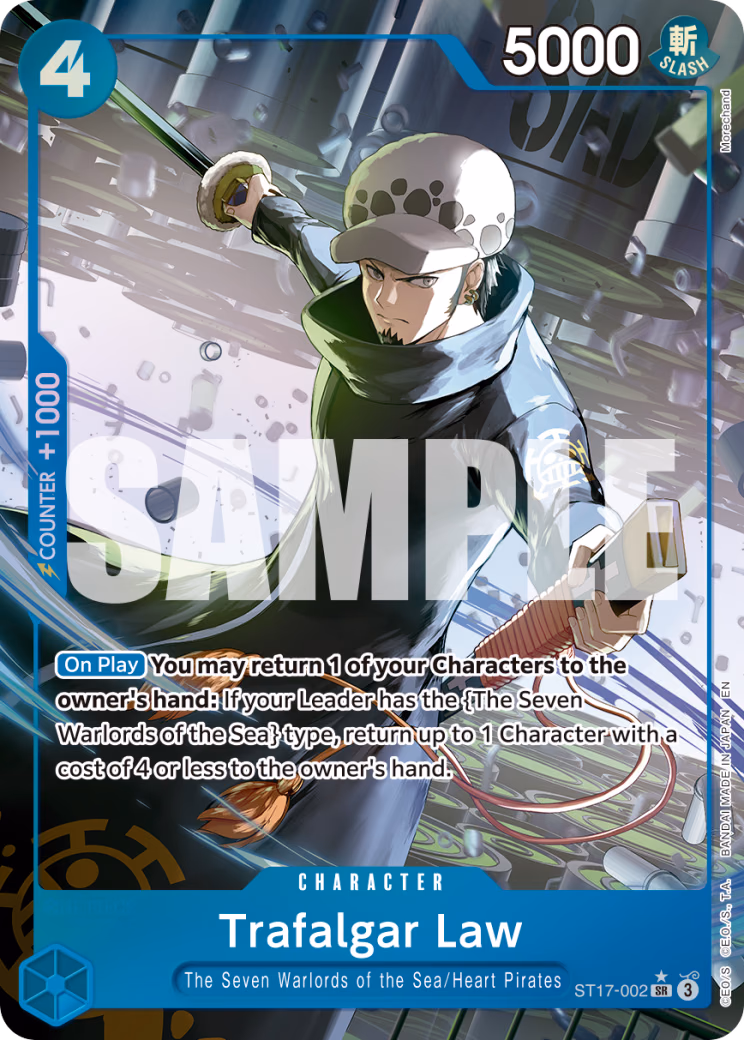 Trafalgar Law (Reprint) One Piece card (ST17-002, Premium Booster -The Best- Vol. 2)