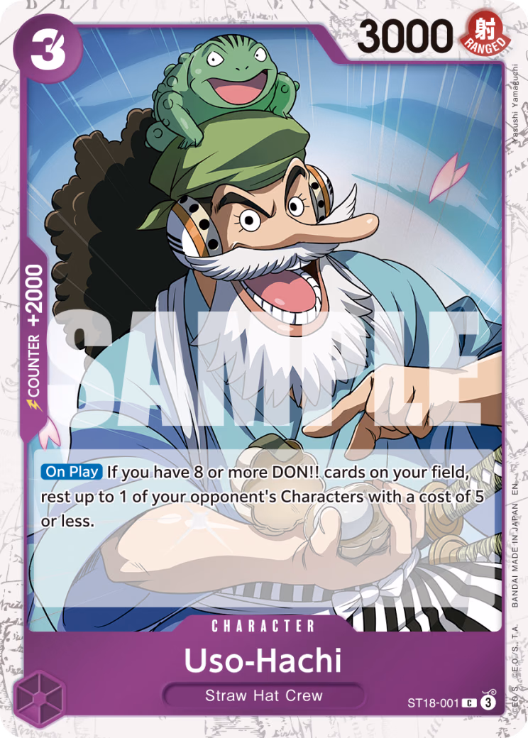 Uso-Hachi (Pirate Foil) One Piece card (ST18-001, Premium Booster -The Best- Vol. 2)
