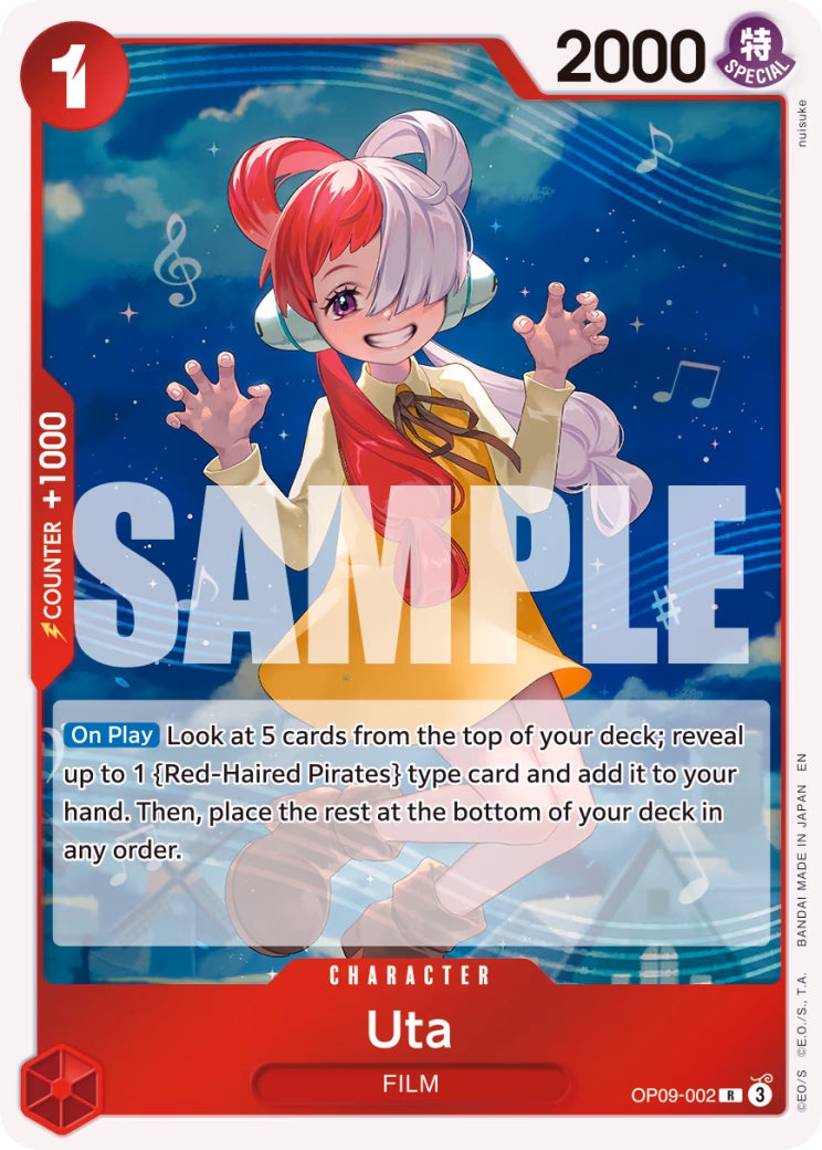 Uta (Reprint) One Piece card (OP09-002, Premium Booster -The Best- Vol. 2)