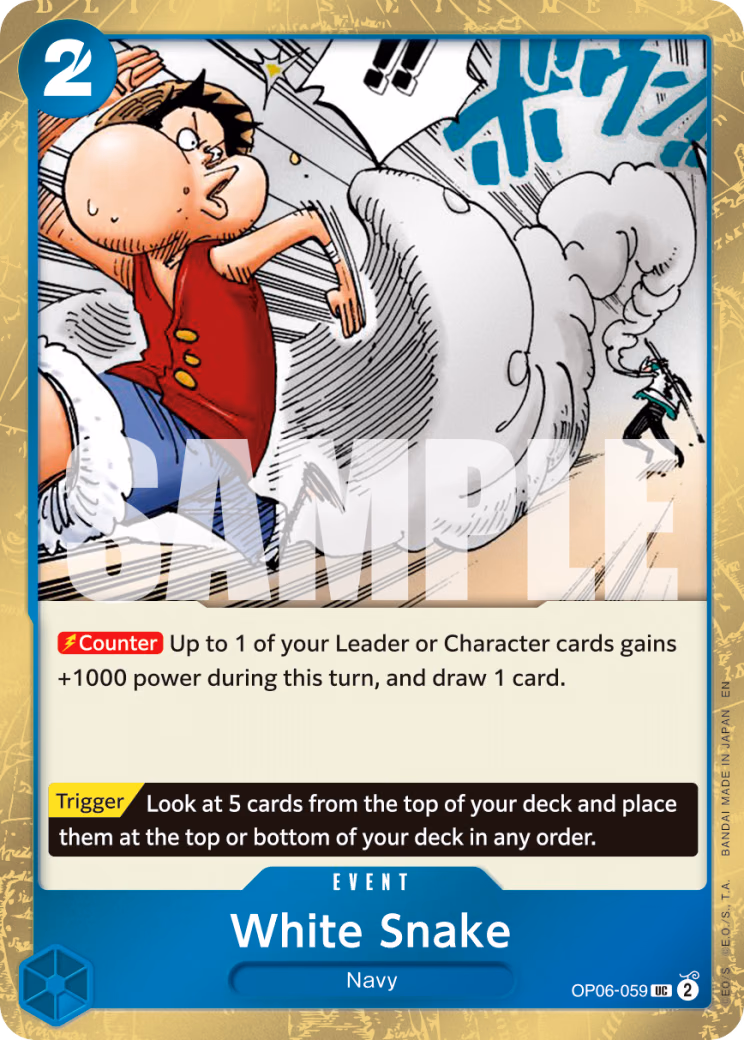 White Snake (Pirate Foil) One Piece card (OP06-059, Premium Booster -The Best- Vol. 2)