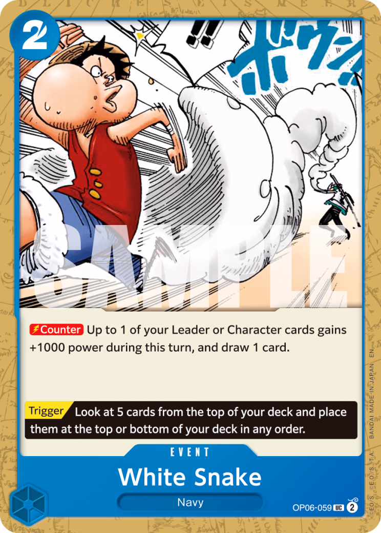 White Snake (Reprint) One Piece card (OP06-059, Premium Booster -The Best- Vol. 2)