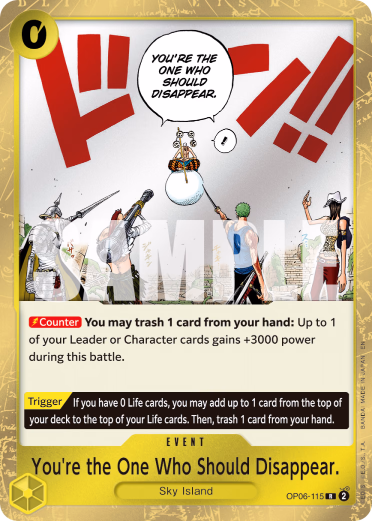 You're the One Who Should Disappear. (Reprint) One Piece card (OP06-115, Premium Booster -The Best- Vol. 2)