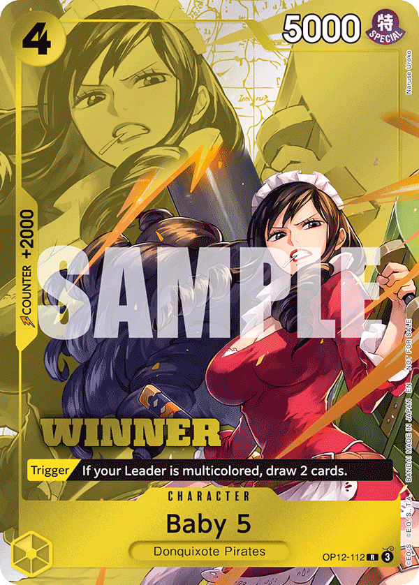 Baby 5 (Winner Pack 2026 Vol. 1) One Piece card (OP12-112, Promotion Cards)