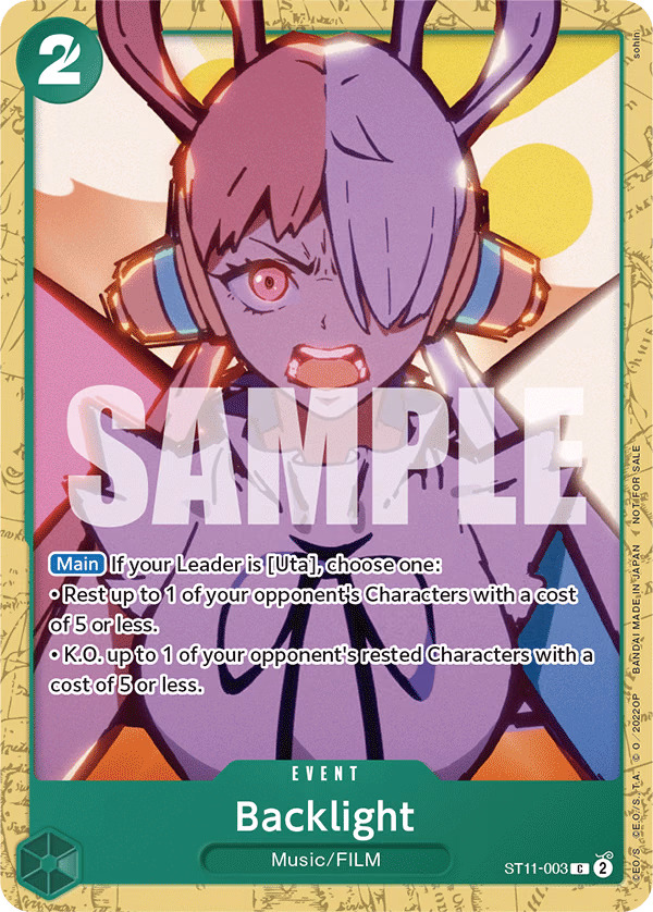 Backlight (Starter Deck 11: Uta Deck Battle) One Piece card (ST11-003, Promotion Cards)