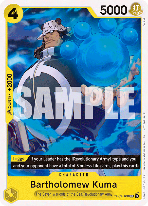 Bartholomew Kuma (Tournament Pack 2025 Vol. 4) One Piece card (OP09-108, Promotion Cards)