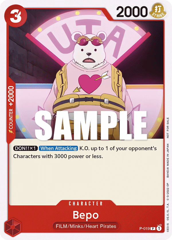 Bepo (One Piece Film Red) One Piece card (P-019, Promotion Cards)