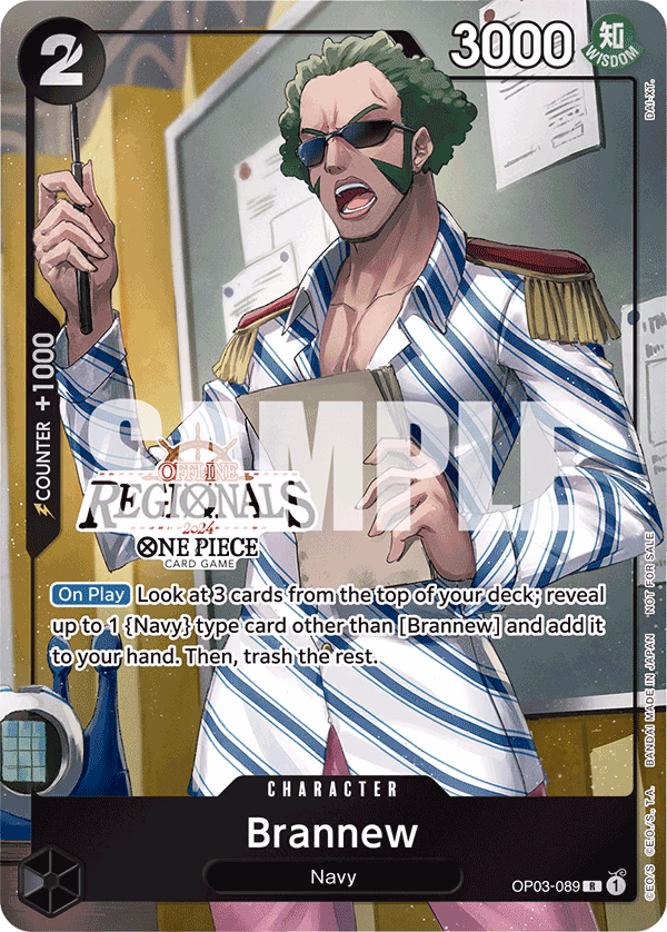 Brannew (Offline Regional 2024 Winner) One Piece card (OP03-089, Promotion Cards)