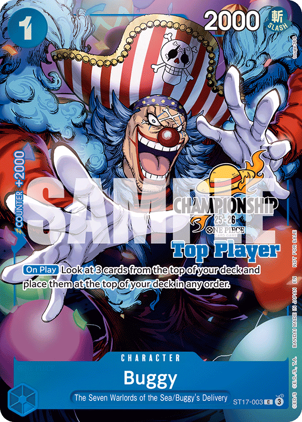 Buggy (CS 25-26 Top Player Pack) One Piece card (ST17-003, Promotion Cards)