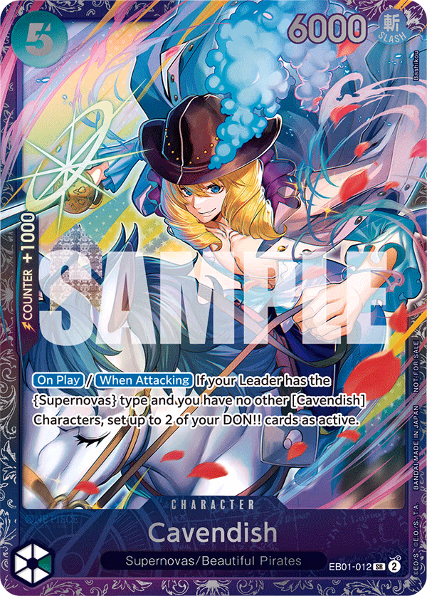 Cavendish (Treasure Cup 2024) One Piece card (EB01-012, Promotion Cards)