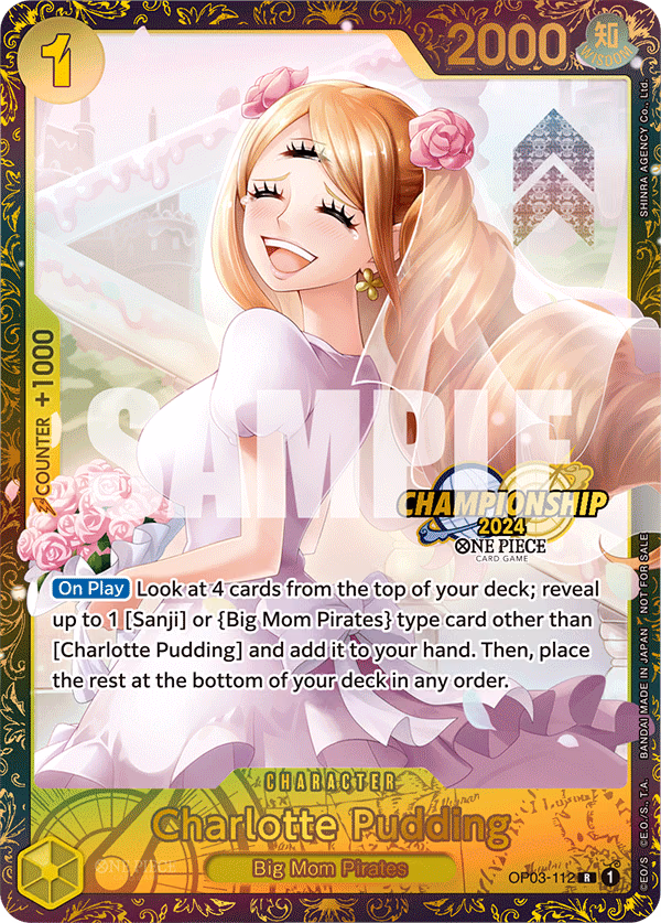 Charlotte Pudding (Championship 2024) One Piece card (OP03-112, Promotion Cards)