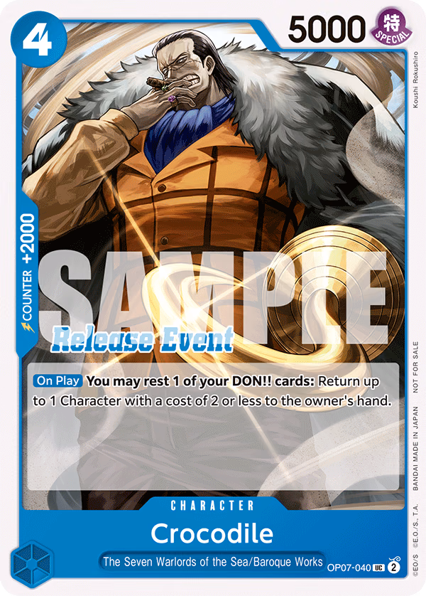 Crocodile (ST15 - ST20 Release Event Pack) One Piece card (OP07-040, Promotion Cards)