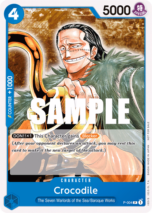Crocodile (Promotion Pack 2022) One Piece card (P-004, Promotion Cards)