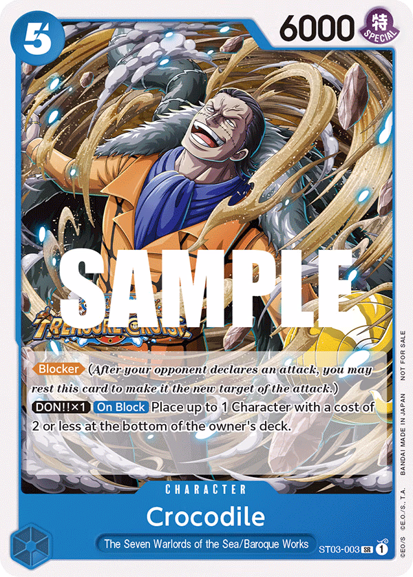 Crocodile (Tournament Pack Vol. 5) One Piece card (ST03-003, Promotion Cards)