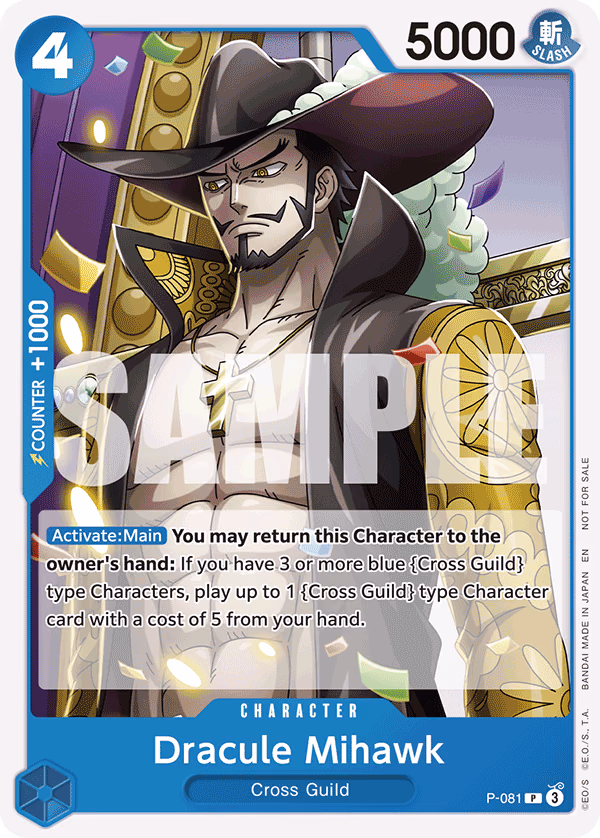 Dracule Mihawk (OP11 Release Event Winner) One Piece card (P-081, Promotion Cards)