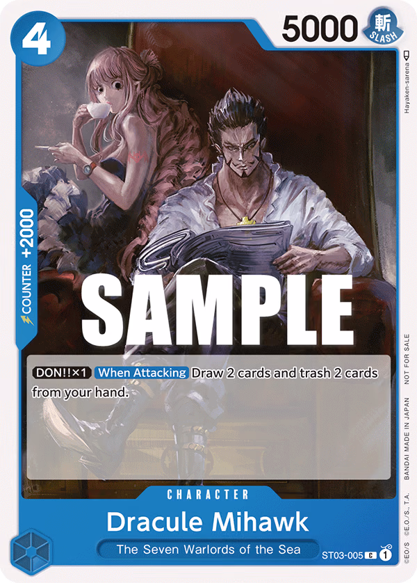 Dracule Mihawk (Tournament Pack Vol. 4) One Piece card (ST03-005, Promotion Cards)