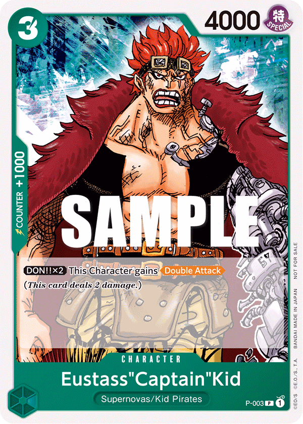 Eustass"Captain"Kid (Promotion Pack 2022) One Piece card (P-003, Promotion Cards)