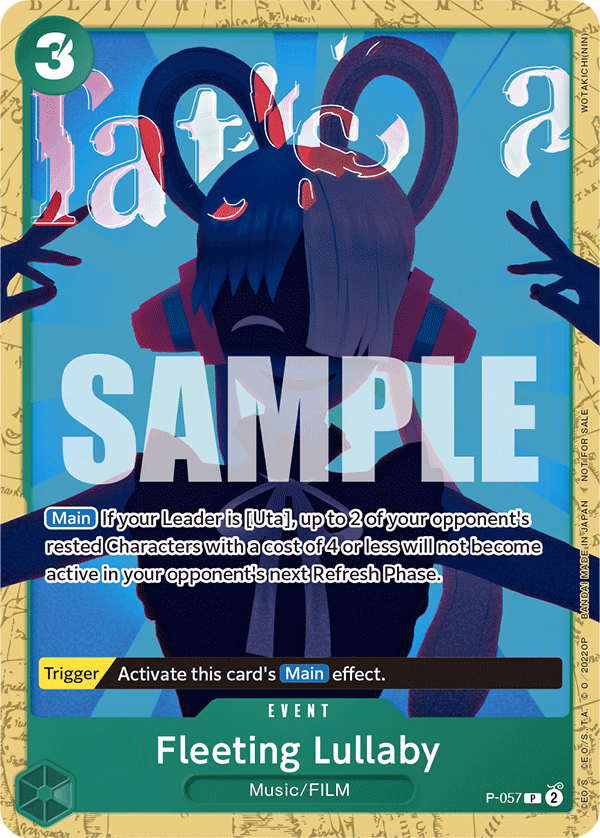 Fleeting Lullaby (Starter Deck 11: Uta Deck Battle) One Piece card (P-057, Promotion Cards)