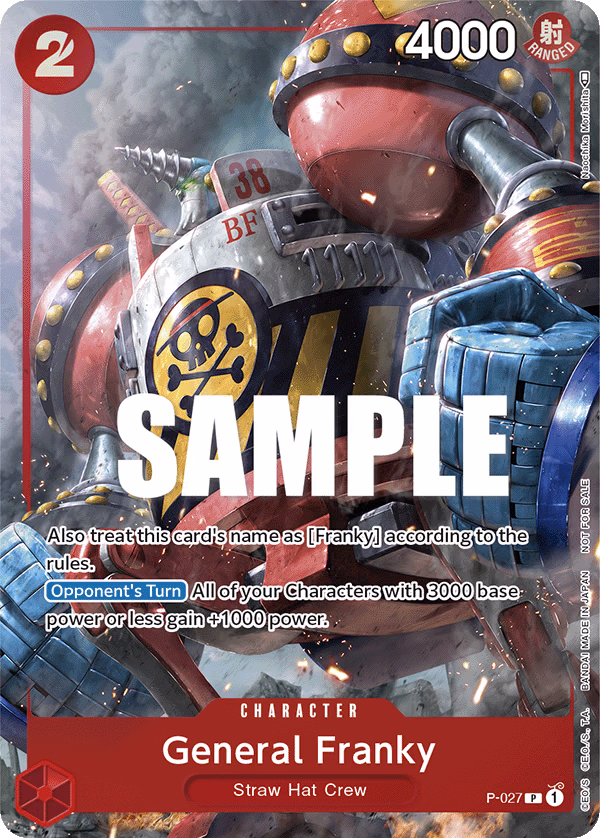General Franky (Event Pack Vol. 2) One Piece card (P-027, Promotion Cards)