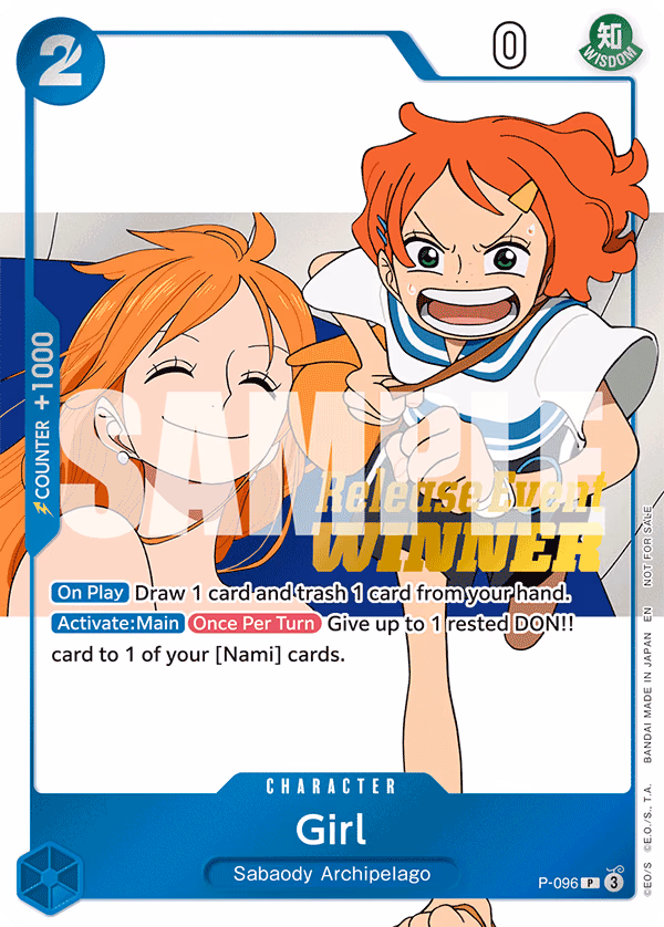 Girl (OP14 Release Event) One Piece card (P-096, Promotion Cards)
