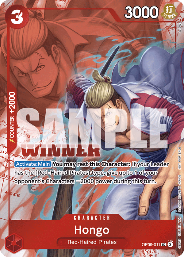 Hongo (Winner Pack 2025 Vol. 2) One Piece card (OP09-011, Promotion Cards)