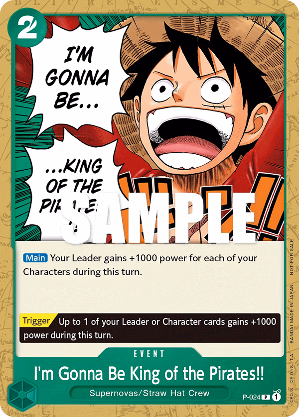 I'm Gonna Be King of the Pirates!! One Piece card (P-024, Promotion Cards)
