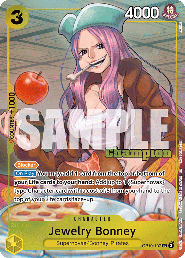 Jewelry Bonney (Judge Pack Vol. 7) One Piece card (OP10-107, Promotion Cards)