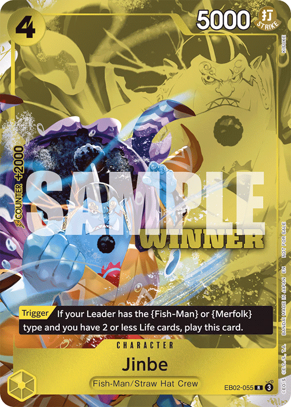 Jinbe (Winner Pack 2025 Vol. 3) One Piece card (EB02-055, Promotion Cards)