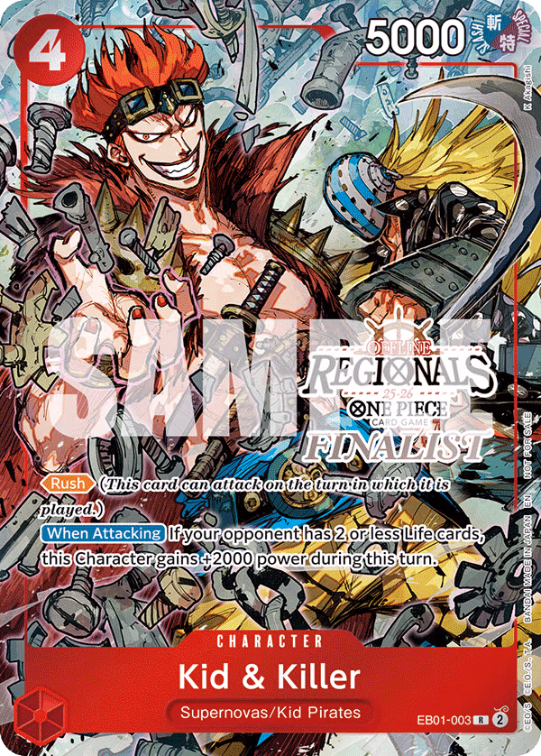 Kid & Killer (Offline Regional Finalist Card Set 2025 Vol.2) One Piece card (EB01-003, Promotion Cards)