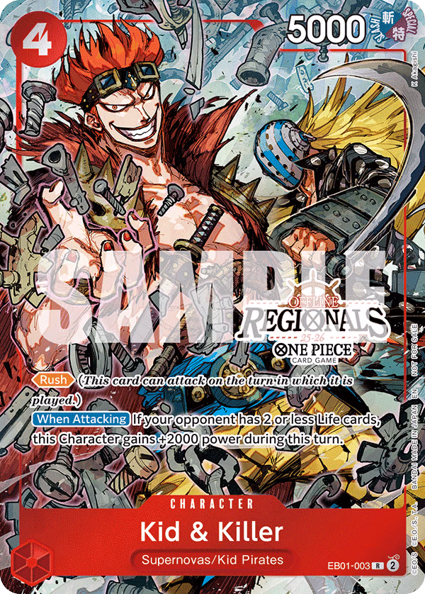 Kid & Killer (Offline Regional Participation Pack 2025 Vol.2) One Piece card (EB01-003, Promotion Cards)
