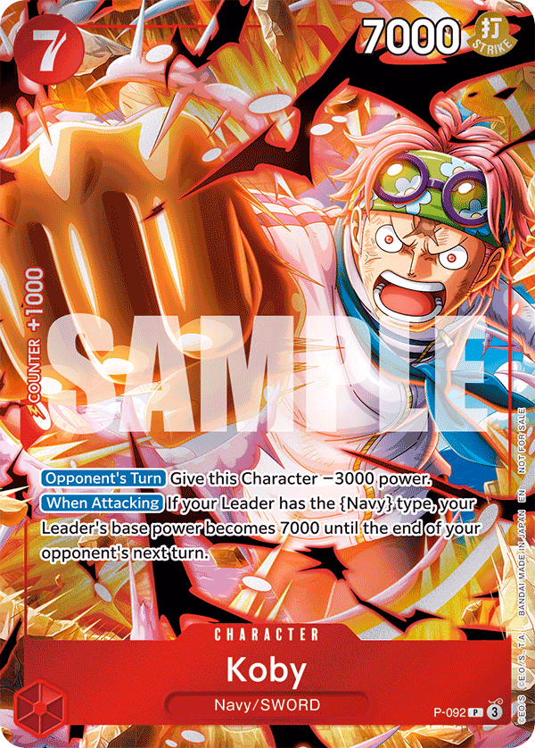 Koby (Event Pack Vol. 7) One Piece card (P-092, Promotion Cards)