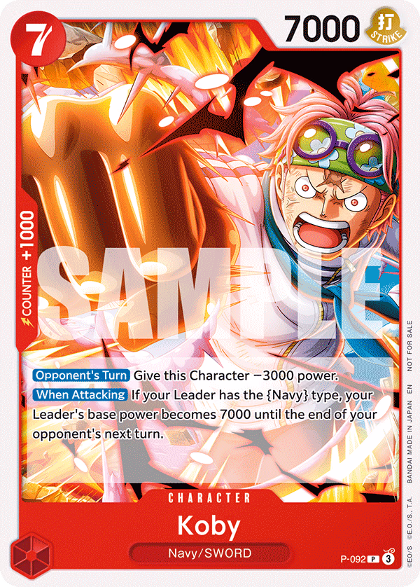 Koby (OP12 Release Event) One Piece card (P-092, Promotion Cards)