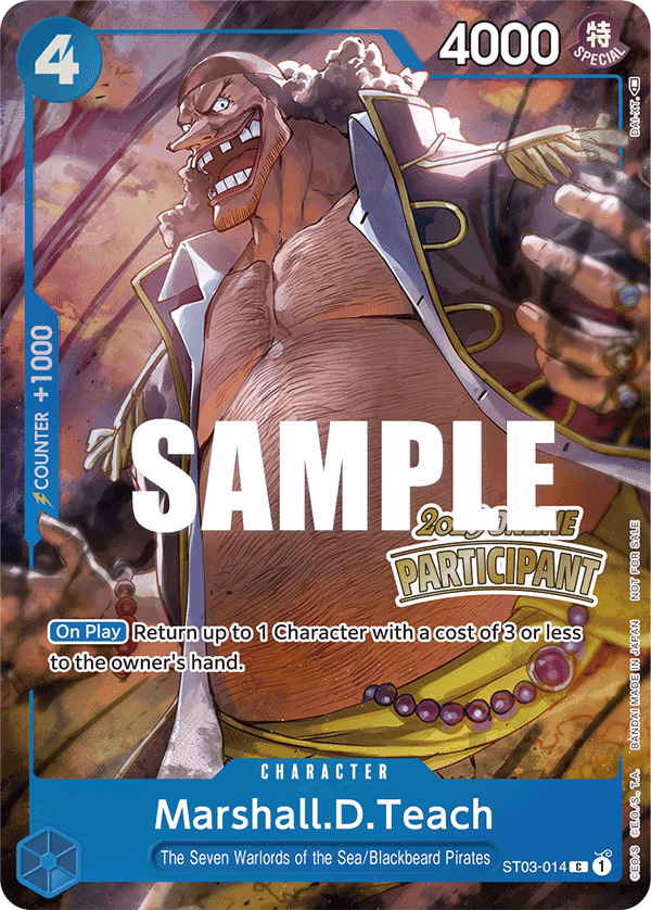 Marshall.D.Teach (Judge Pack Vol. 4) One Piece card (ST03-014, Promotion Cards)