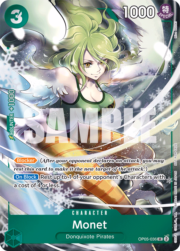 Monet (Event Pack Vol. 3) One Piece card (OP05-036, Promotion Cards)