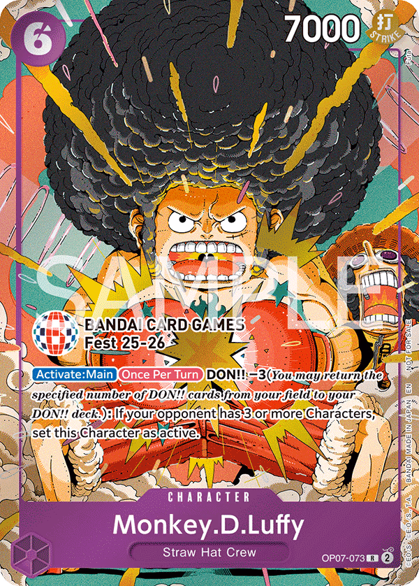 Monkey.D.Luffy (BANDAI Card Games Fest 25-26) One Piece card (OP07-073, Promotion Cards)