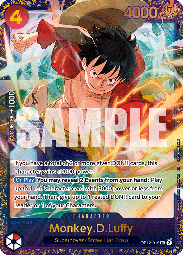 Monkey.D.Luffy (Treasure Cup 2025) One Piece card (OP12-015, Promotion Cards)
