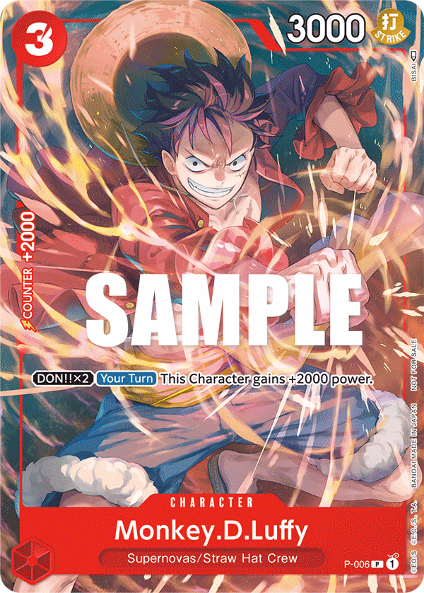 Monkey.D.Luffy (Tournament Pack Vol. 1) One Piece card (P-006, Promotion Cards)