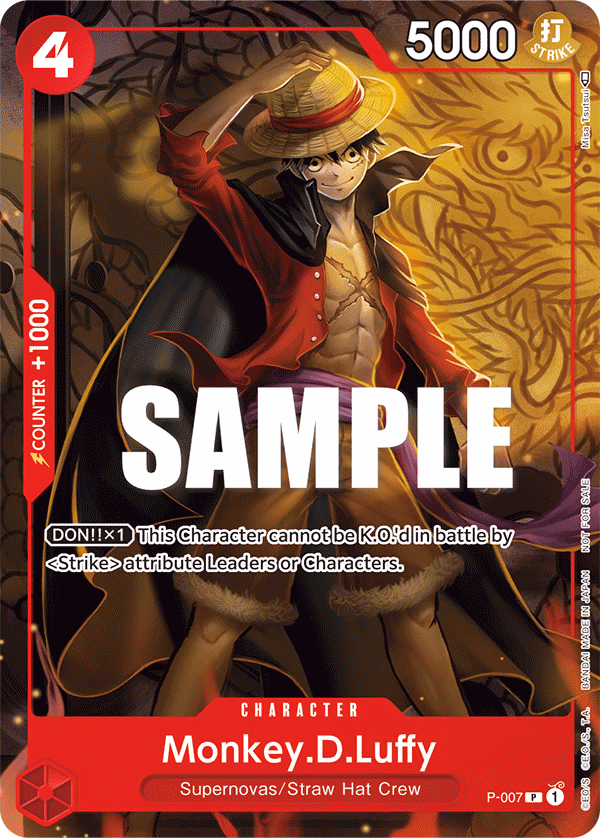 Monkey.D.Luffy (Tournament Pack Vol. 1) One Piece card (P-007, Promotion Cards)