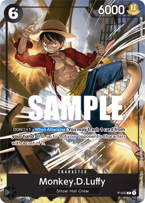 Monkey.D.Luffy (Pirates Party Vol. 3) One Piece card (P-035, Promotion Cards)