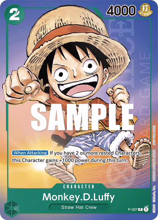 Monkey.D.Luffy (Anime Expo 2023) One Piece card (P-037, Promotion Cards)