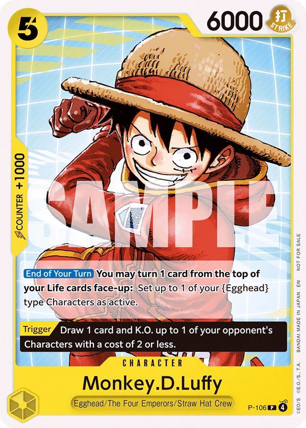 Monkey.D.Luffy (Tournament Pack 2026 Vol. 2) One Piece card (P-106, Promotion Cards)