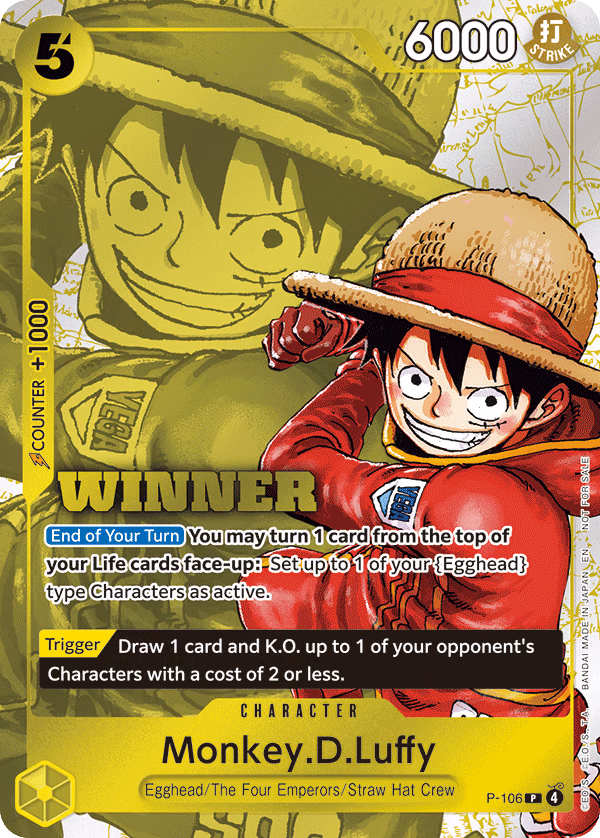 Monkey.D.Luffy (Winner Pack 2026 Vol. 2) One Piece card (P-106, Promotion Cards)