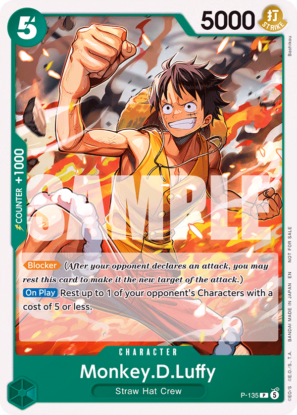Monkey.D.Luffy (OP16 Release Event Winner) One Piece card (P-135, Promotion Cards)