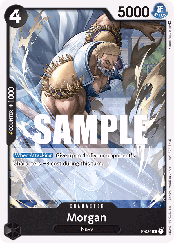 Morgan (Pirates Party Vol. 2) One Piece card (P-026, Promotion Cards)