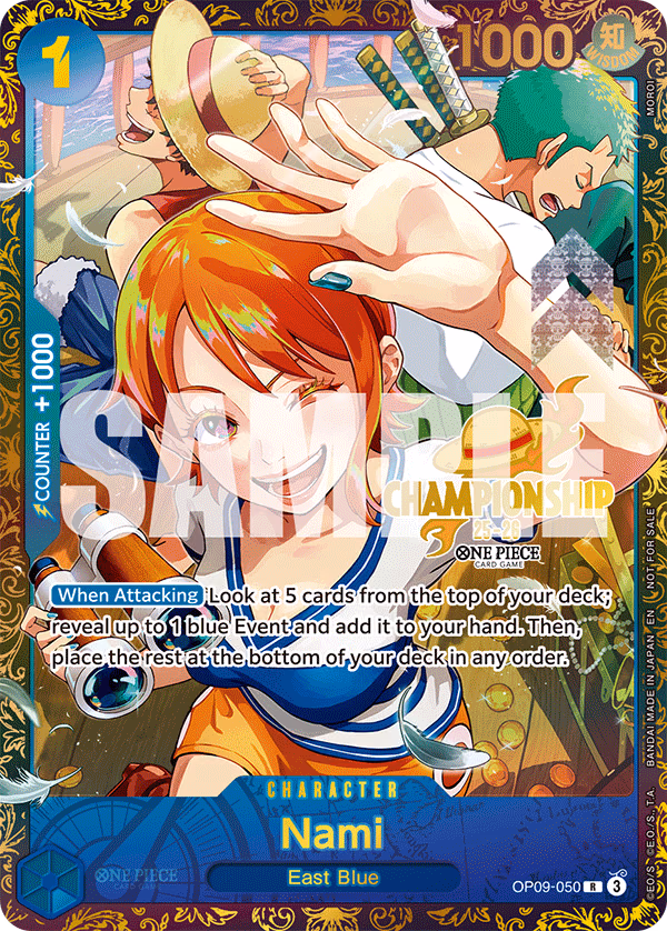 Nami (Championship 25-26 Regionals Season 1) One Piece card (OP09-050, Promotion Cards)