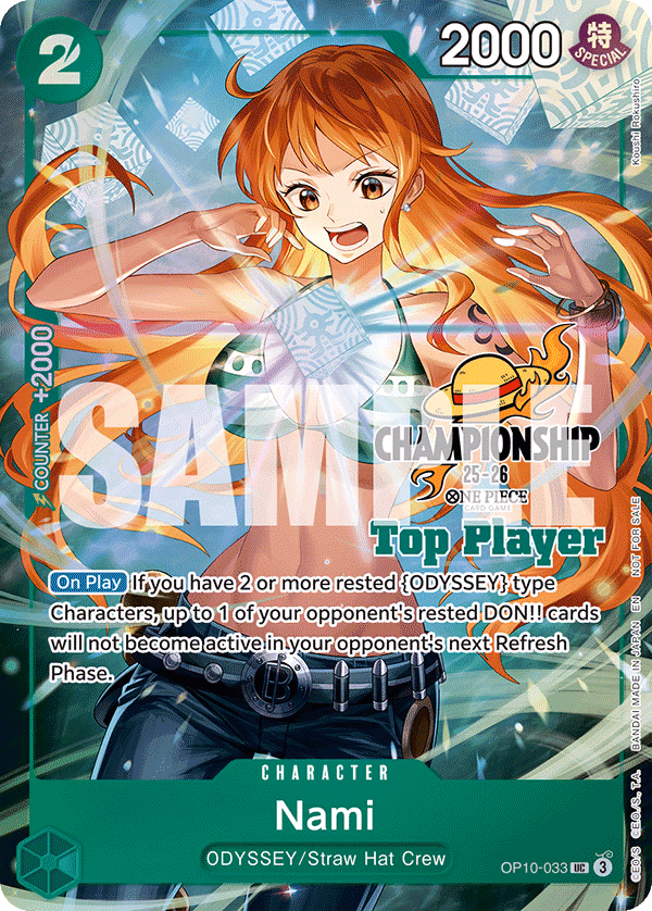 Nami (CS 25-26 Top Player Pack) One Piece card (OP10-033, Promotion Cards)