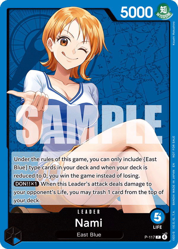 Nami One Piece card (P-117, Promotion Cards)
