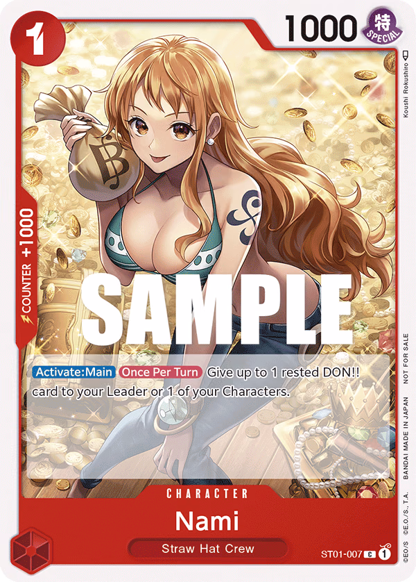 Nami (Tournament Pack Vol. 3 Winner) One Piece card (ST01-007, Promotion Cards)