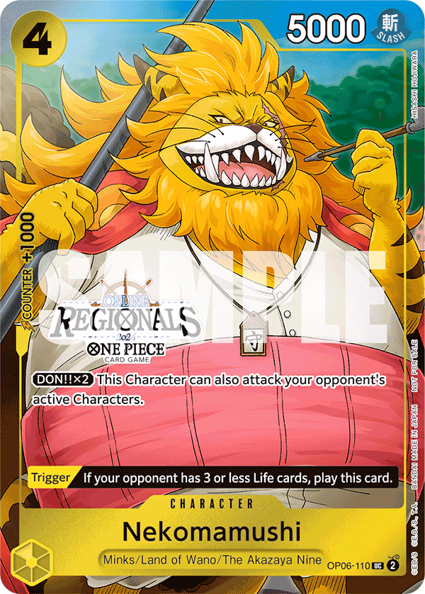 Nekomamushi (Offline Regional 2024 Vol. 3 Winner) One Piece card (OP06-110, Promotion Cards)