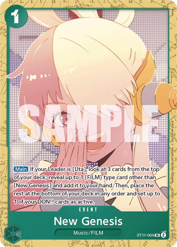 New Genesis (Starter Deck 11: Uta Deck Battle) One Piece card (ST11-004, Promotion Cards)